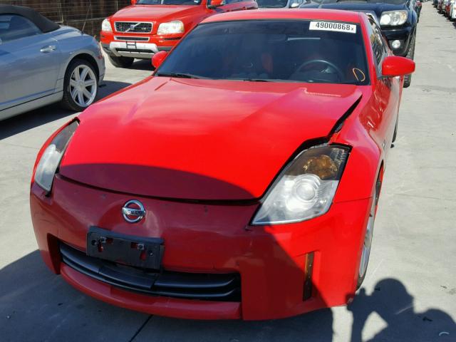 JN1BZ34E68M752282 - 2008 NISSAN 350Z COUPE RED photo 9