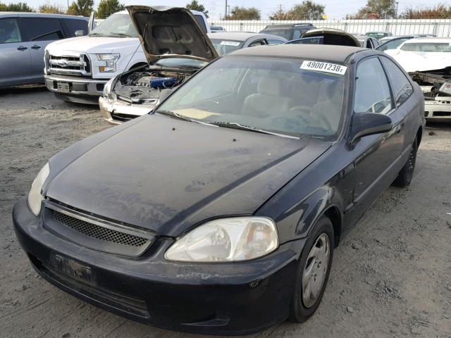 1HGEJ6223XL059672 - 1999 HONDA CIVIC DX BLACK photo 2