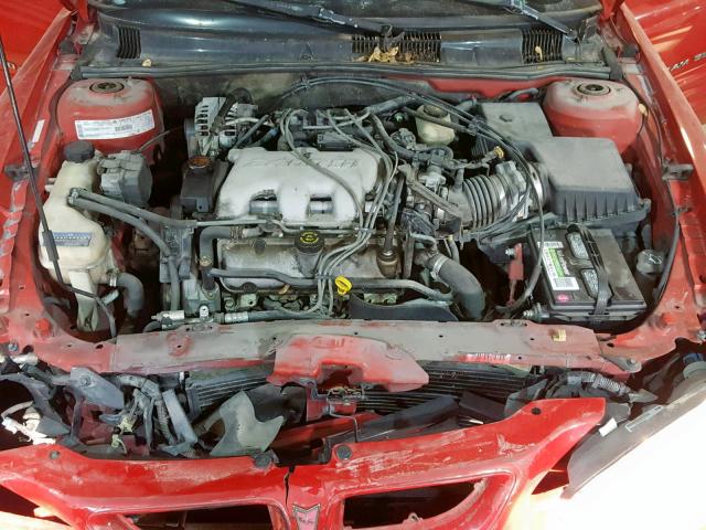 1G2NE12E4XM910425 - 1999 PONTIAC GRAND AM S RED photo 7