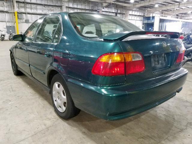 2HGEJ8543YH548841 - 2000 HONDA CIVIC EX მწვანე ფოტო 3