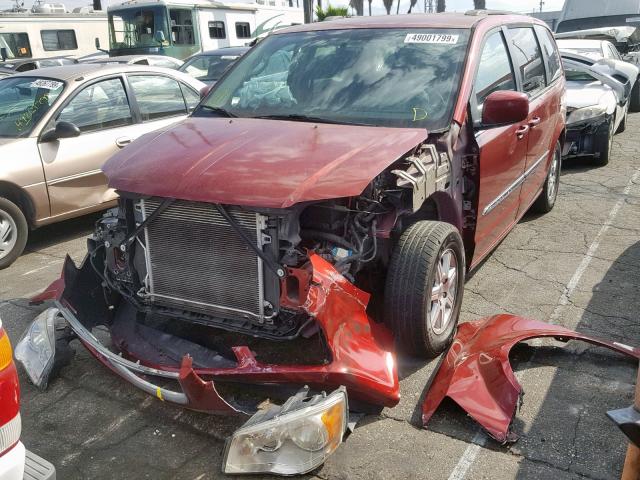 2C4RC1BG0CR351080 - 2012 CHRYSLER TOWN & COU MAROON photo 2