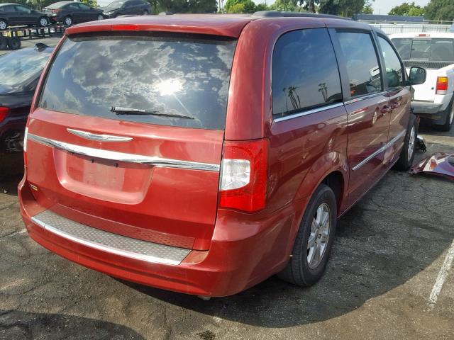 2C4RC1BG0CR351080 - 2012 CHRYSLER TOWN & COU MAROON photo 4