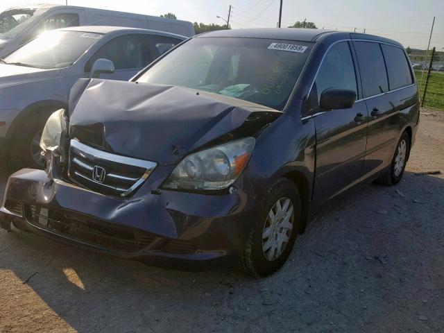 5FNRL38286B061080 - 2006 HONDA ODYSSEY LX BLUE photo 2