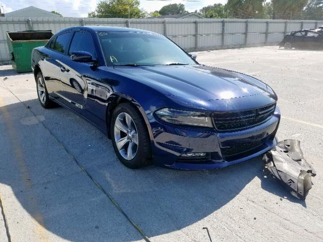 2C3CDXHG9FH824275 - 2015 DODGE CHARGER SX BLUE photo 1