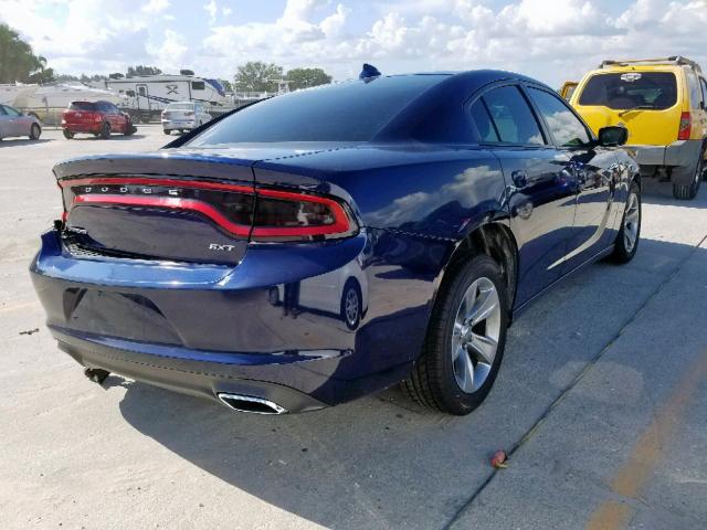 2C3CDXHG9FH824275 - 2015 DODGE CHARGER SX BLUE photo 4