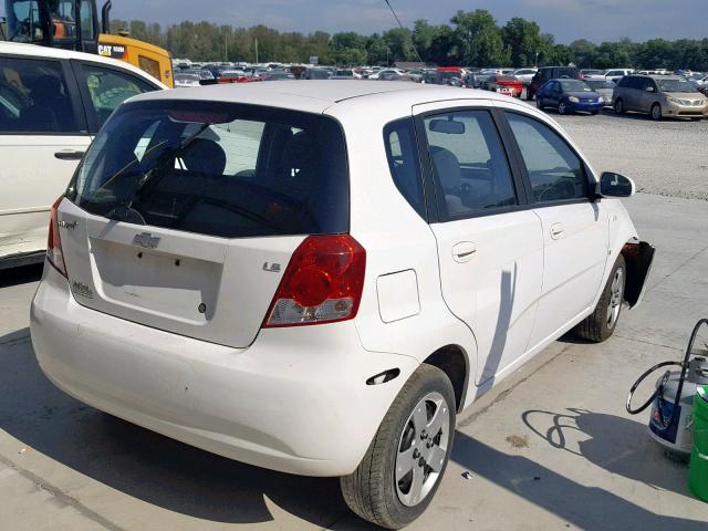 KL1TD666X8B226554 - 2008 CHEVROLET AVEO BASE თეთრი ფოტო 4
