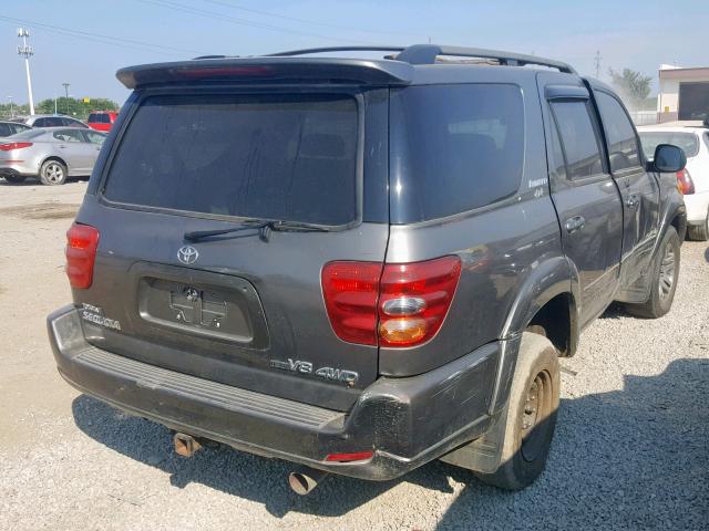 5TDBT48A34S220756 - 2004 TOYOTA SEQUOIA LI GRAY photo 4