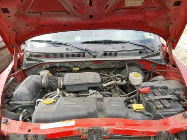 1D7HG48N74S627123 - 2004 DODGE DAKOTA QUA RED photo 7