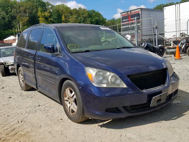 5FNRL38736B100122 - 2006 HONDA ODYSSEY EX BLUE photo 1