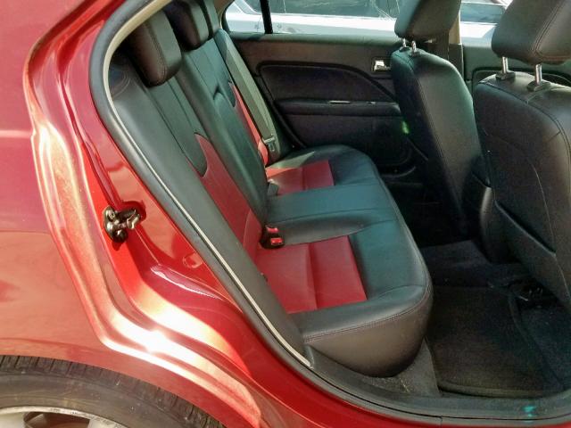 3FAHP0KC8AR349145 - 2010 FORD FUSION SPO RED photo 6