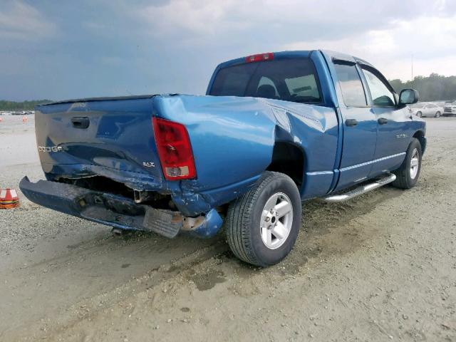 1D7HA18N33J521840 - 2003 DODGE RAM 1500 S BLUE photo 4