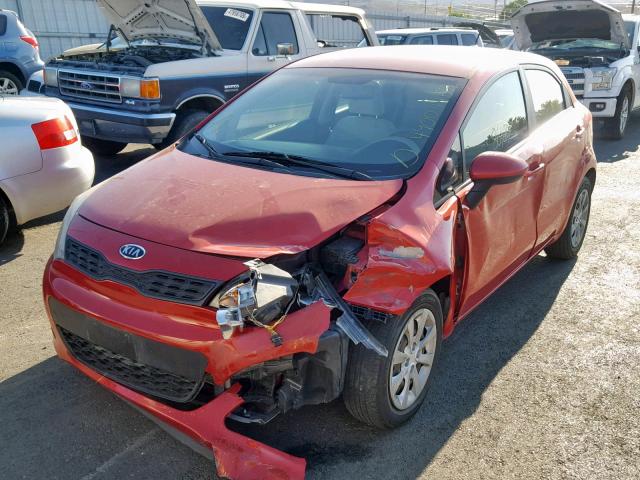 KNADM5A30D6110400 - 2013 KIA RIO LX RED photo 2