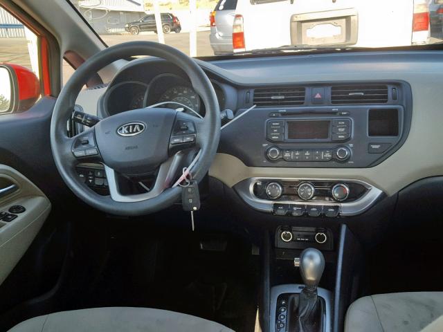 KNADM5A30D6110400 - 2013 KIA RIO LX RED photo 9