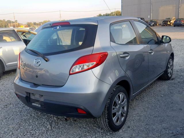 JM1DE1KY0D0164012 - 2013 MAZDA MAZDA2 GRAY photo 4