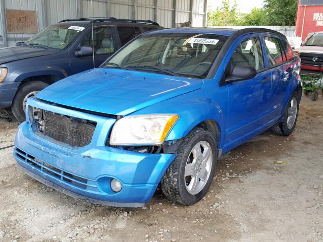 1B3HB48BX8D696608 - 2008 DODGE CALIBER SX BLUE photo 2