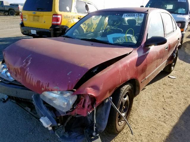 1Y1SK5363RZ050234 - 1994 GEO PRIZM BASE MAROON photo 2