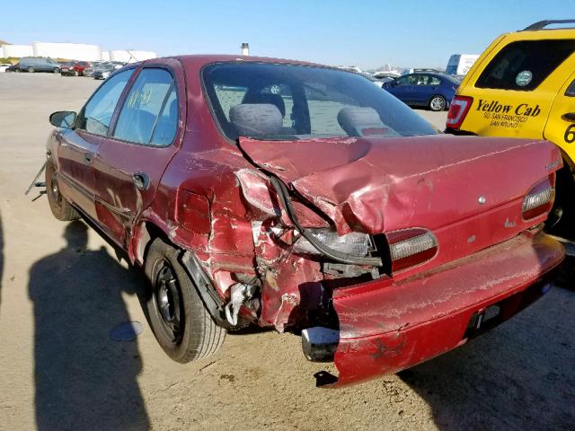 1Y1SK5363RZ050234 - 1994 GEO PRIZM BASE MAROON photo 3