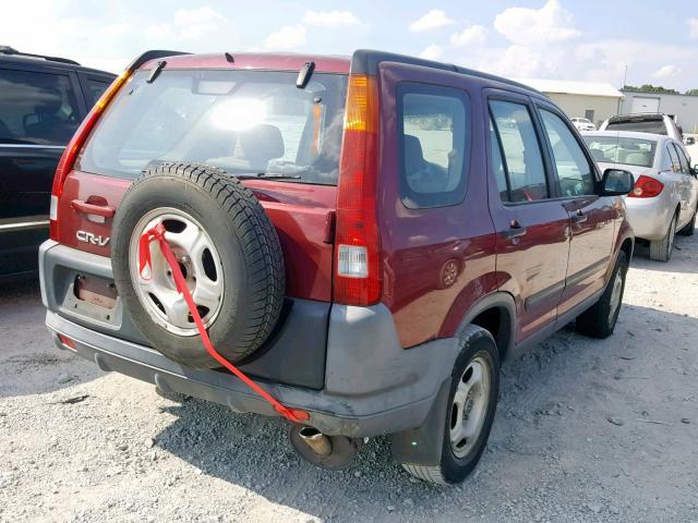 SHSRD68484U209203 - 2004 HONDA CR-V LX RED photo 4