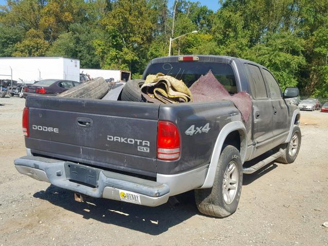 1D7HG48NX3S119422 - 2003 DODGE DAKOTA QUA GRAY photo 4