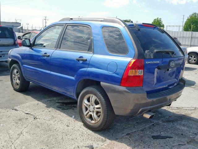 KNDJF723X67145047 - 2006 KIA NEW SPORTA BLUE photo 3