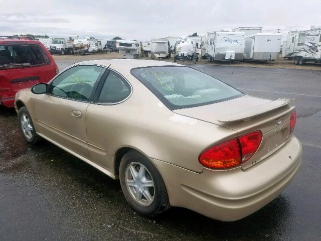 1G3NL12E22C210841 - 2002 OLDSMOBILE ALERO GL GOLD photo 3