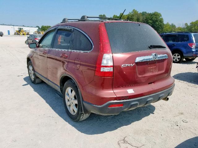 JHLRE38779C013662 - 2009 HONDA CR-V EXL MAROON photo 3