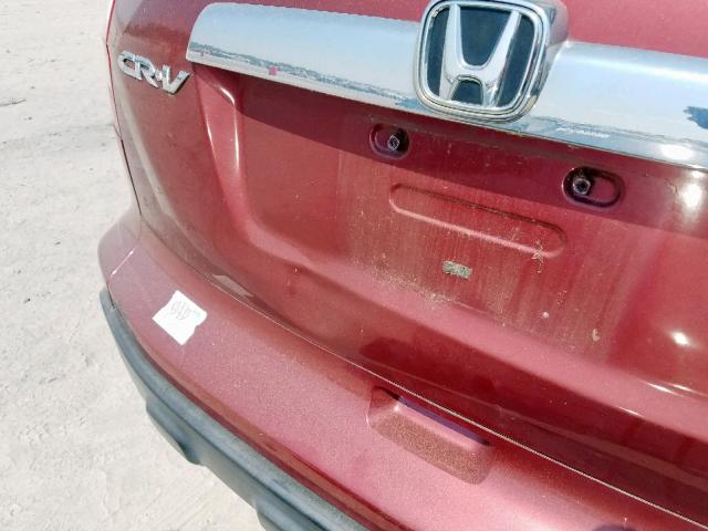 JHLRE38779C013662 - 2009 HONDA CR-V EXL MAROON photo 9