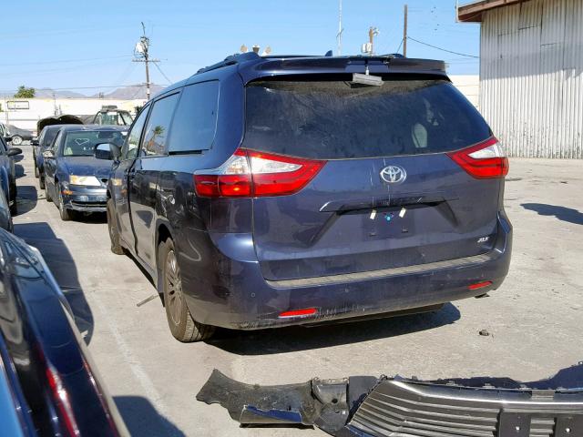 5TDYZ3DC7KS008515 - 2019 TOYOTA SIENNA LIM BLUE photo 3