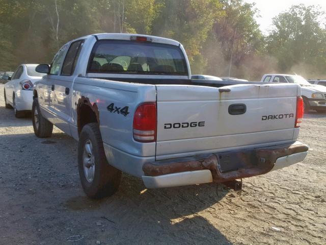 1D7HG38X33S359388 - 2003 DODGE DAKOTA QUA GRAY photo 3