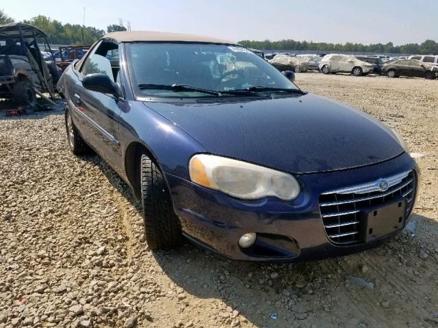 1C3EL55R24N119862 - 2004 CHRYSLER SEBRING LX BLUE photo 1