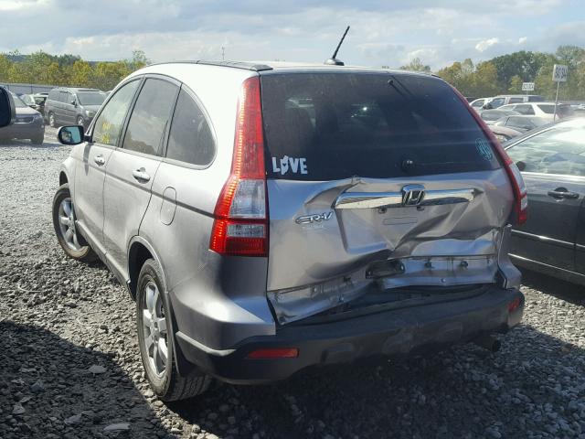 JHLRE38758C058470 - 2008 HONDA CR-V EXL BLUE photo 3