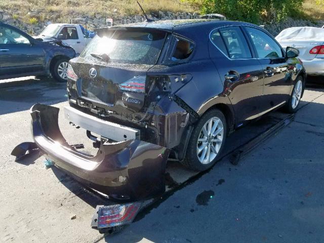 JTHKD5BH8C2117054 - 2012 LEXUS CT 200 GRAY photo 4