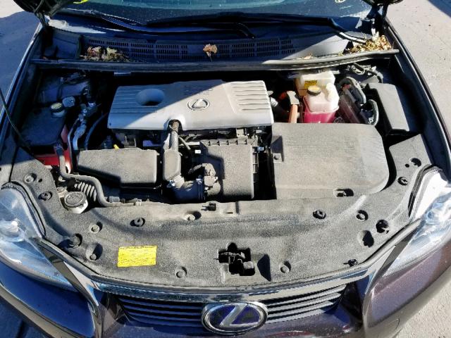 JTHKD5BH8C2117054 - 2012 LEXUS CT 200 GRAY photo 7