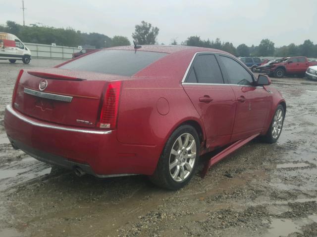 1G6DP57V880123331 - 2008 CADILLAC CTS HI FEA RED photo 4