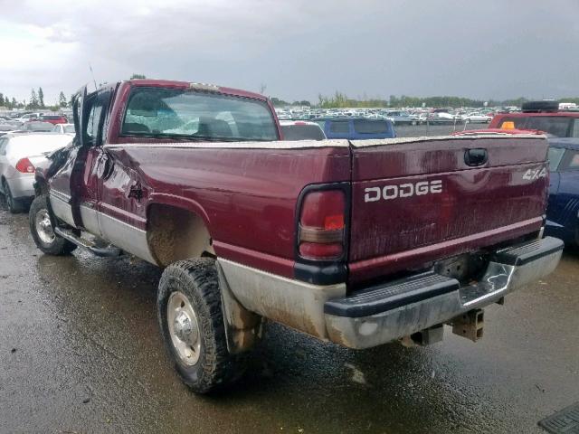 3B7KF23611G811631 - 2001 DODGE RAM 2500 MAROON photo 3