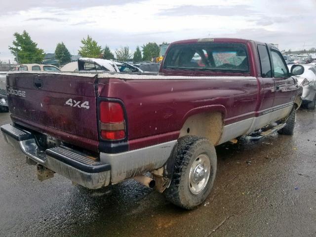 3B7KF23611G811631 - 2001 DODGE RAM 2500 MAROON photo 4