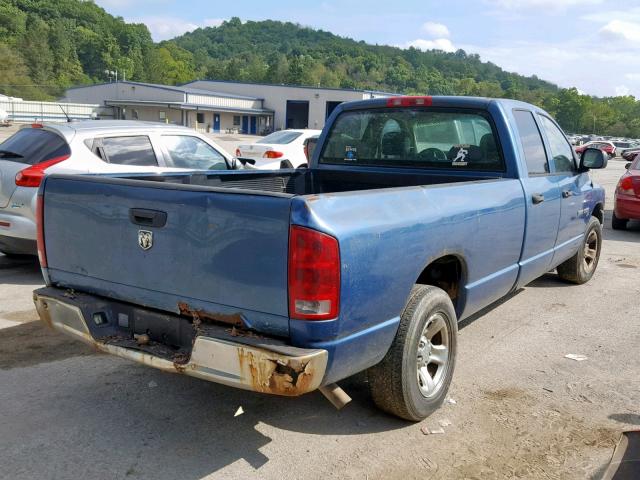 1D7HA18N65J635320 - 2005 DODGE RAM 1500 S BLUE photo 4