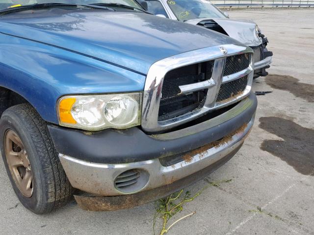 1D7HA18N65J635320 - 2005 DODGE RAM 1500 S BLUE photo 9