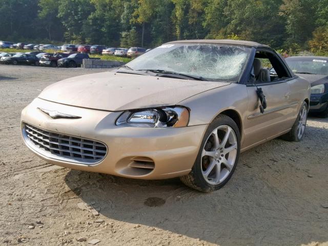 1C3EL45U81N679881 - 2001 CHRYSLER SEBRING LX GOLD photo 2