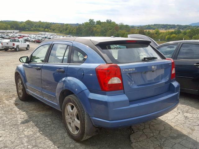 1B3HB48B67D539494 - 2007 DODGE CALIBER SX BLUE photo 3