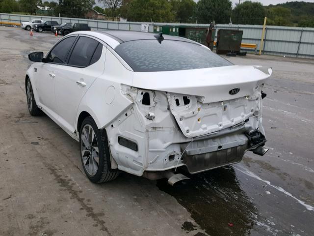 5XXGR4A62EG268973 - 2014 KIA OPTIMA SX WHITE photo 3