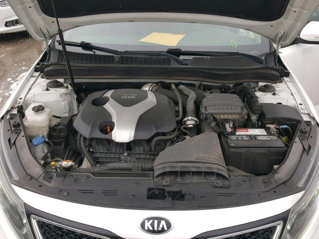 5XXGR4A62EG268973 - 2014 KIA OPTIMA SX WHITE photo 7