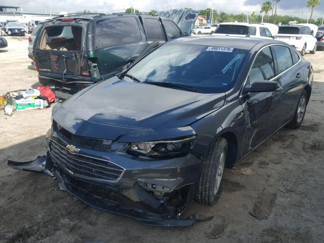 1G1ZB5ST3HF268659 - 2017 CHEVROLET MALIBU LS Gris photo 2