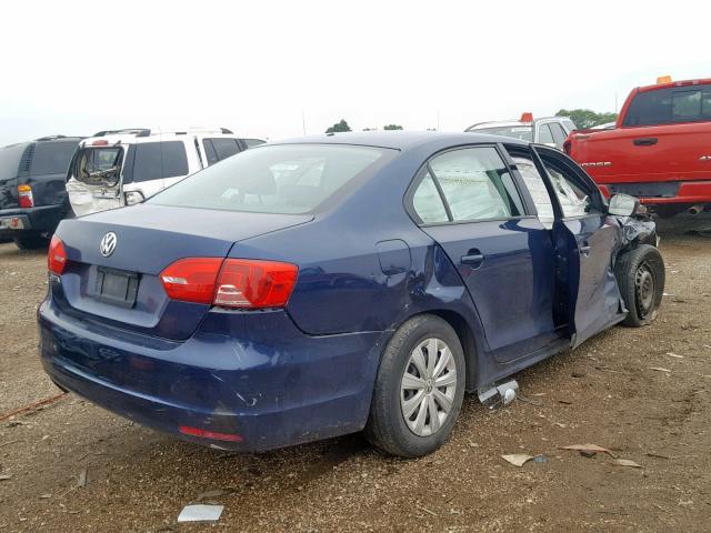 3VW2K7AJ3BM336936 - 2011 VOLKSWAGEN JETTA BASE 蓝色 照片 4