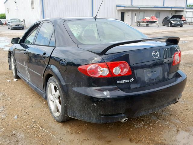 1YVHP80D545N95639 - 2004 MAZDA 6 S BLACK photo 3