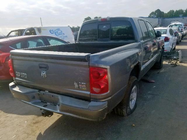 1D7HW48N28S534597 - 2008 DODGE DAKOTA QUA GRAY photo 4