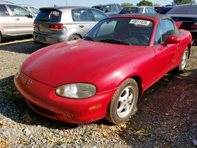 JM1NB3538X0105173 - 1999 MAZDA MX-5 MIATA RED photo 2