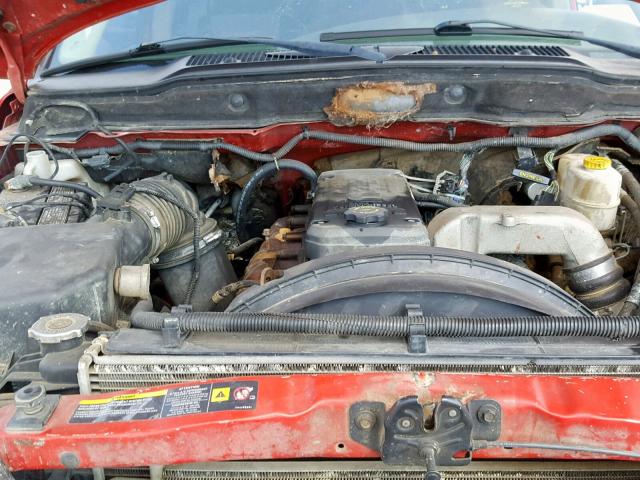 3D7KS28C95G711072 - 2005 DODGE RAM 2500 S წითელი ფოტო 7