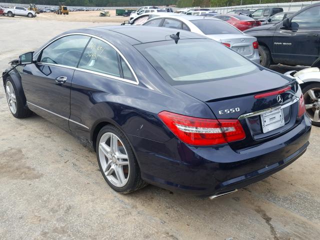 WDDKJ7DB3CF150167 - 2012 MERCEDES-BENZ E 550 BLUE photo 3