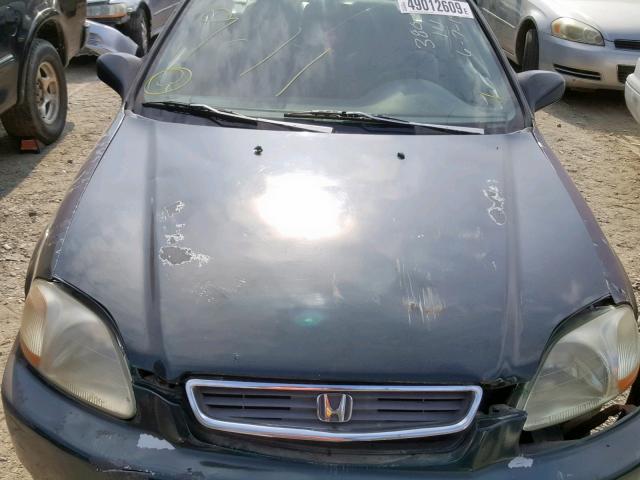 1HGEJ6225WL039633 - 1998 HONDA CIVIC DX GREEN photo 7